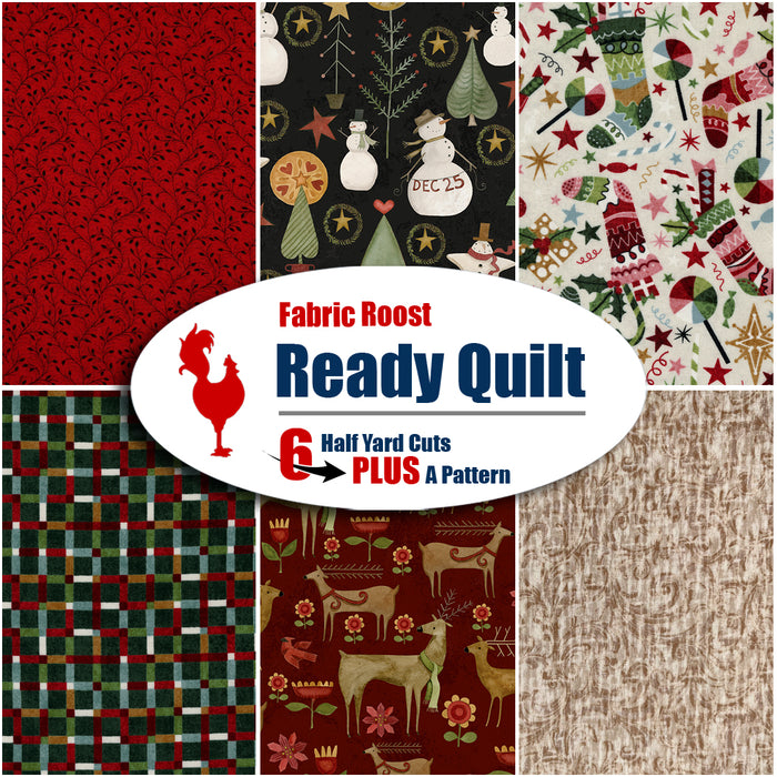 Christmas Ready Quilt | 6 Half-Yard Pieces & A Free Pattern
