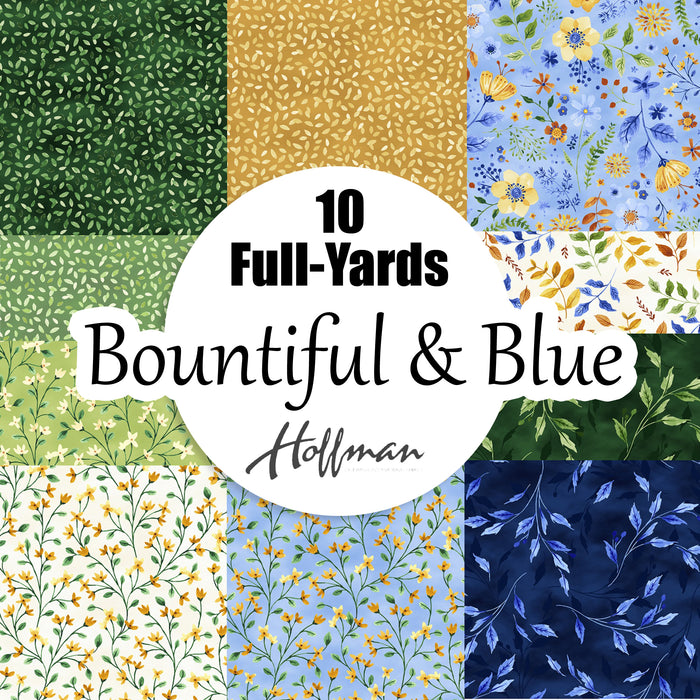 Bountiful & Blue Bundle | (10) One-Yard Pieces
