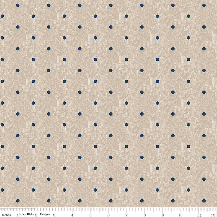 Buttercup Blooms | Dot | C11157-Taupe | End of Bolt 18x44