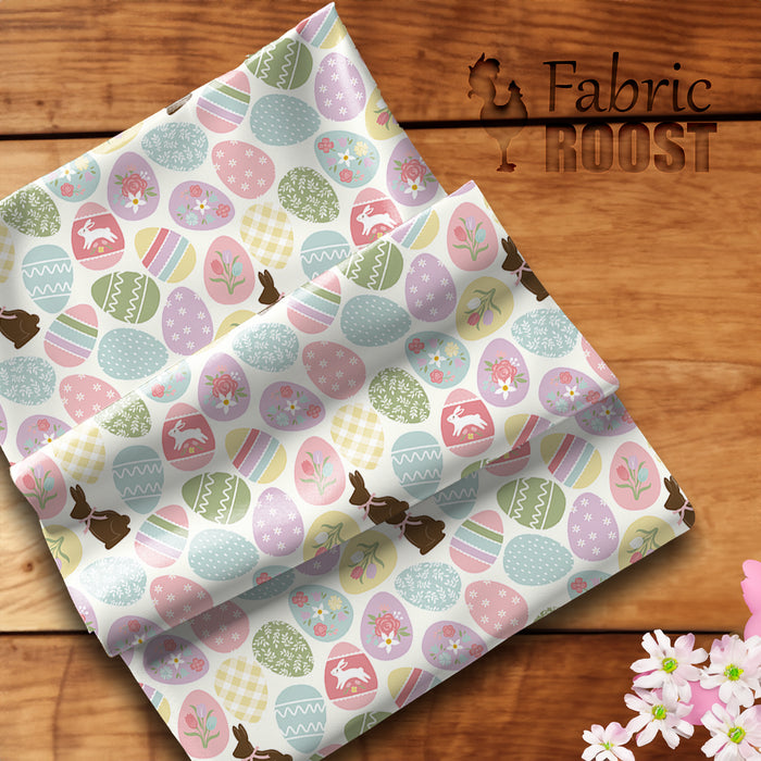 Bunny Trail | Easter Eggs | White | End of Bolt 13x44