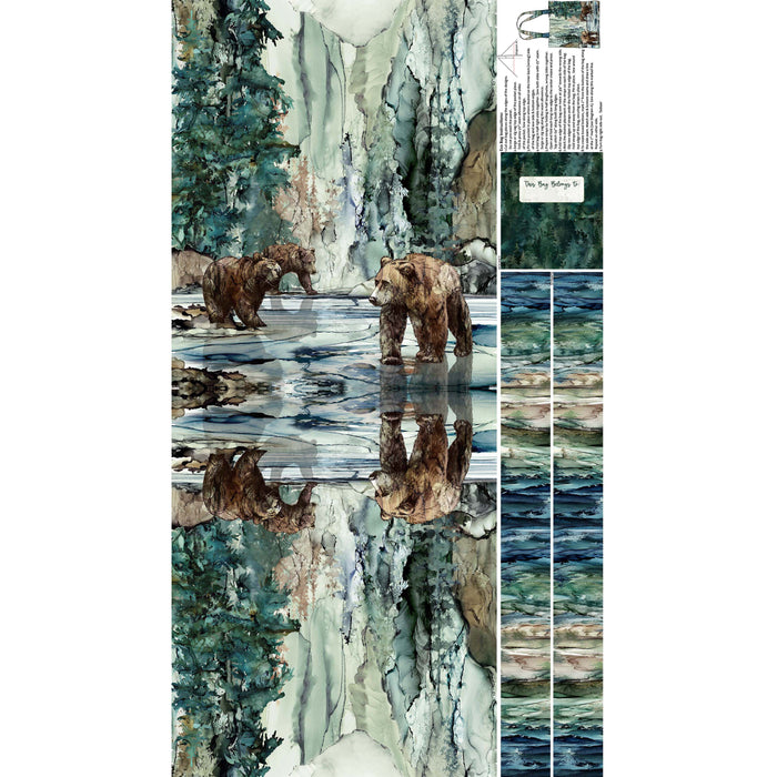 Northern Peaks | Pine Multi | Tote Bag | 24x43 Panel
