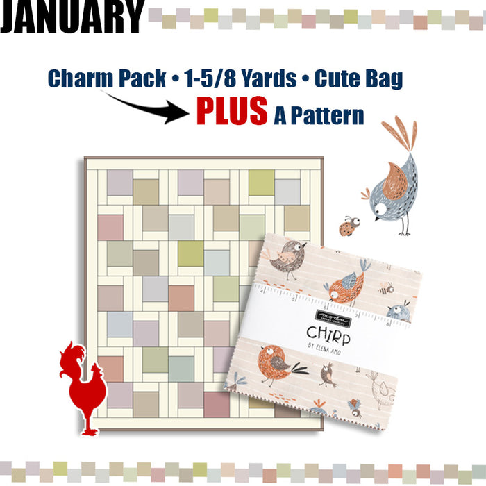 January | Charm Pack Ready Quilt | 40.5x46.5