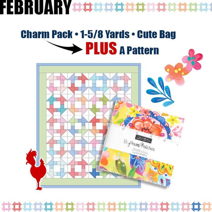 February | Charm Pack Ready Quilt | 28.5x34.5