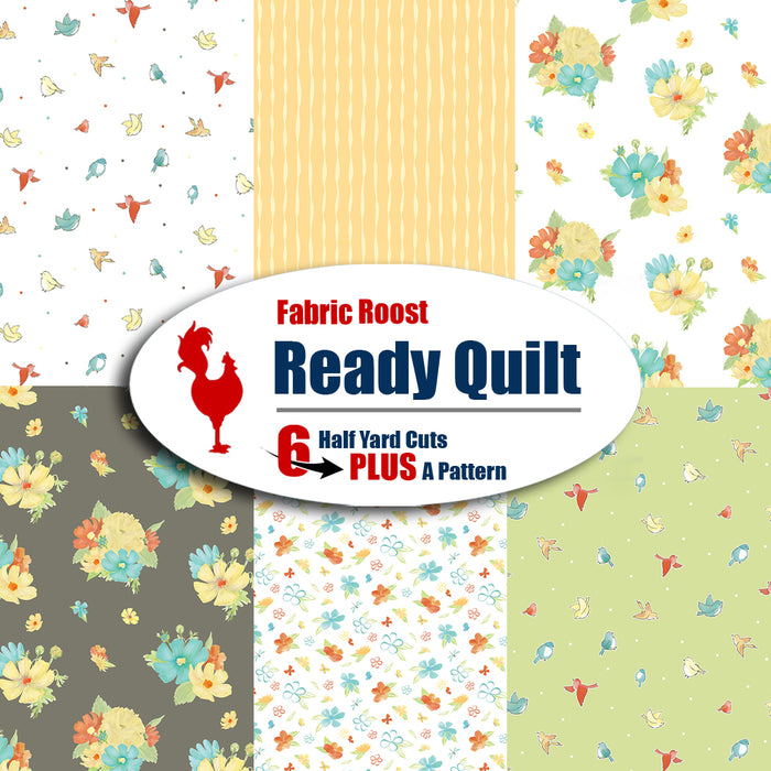 Happy At Home Ready Quilt | 6 Half-Yard Pieces & A Free Pattern
