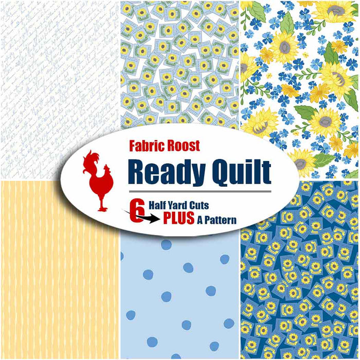 Sunny Skies Ready Quilt | 6 Half-Yard Pieces & A Free Pattern