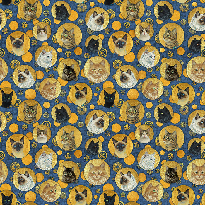 Klimty Cats | Imperial Cattitudes | Golden | 10776-44