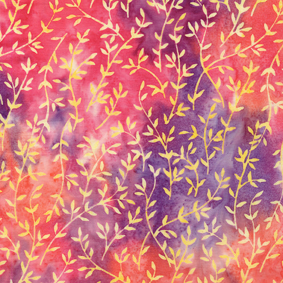 Butterfly Ballet Pink Orange Sunset Fabric | Vine Coordinate — Fabric ...