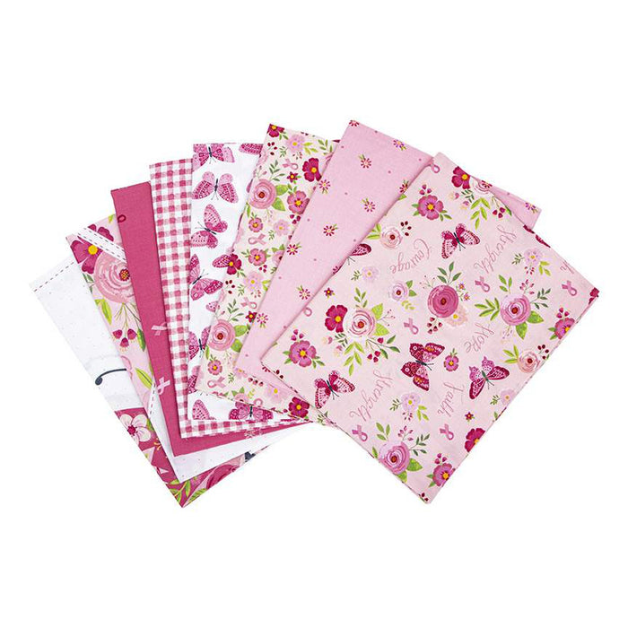 Strength In Pink Bundle | Pink | 6 One-Yard Pieces & 2 Panels