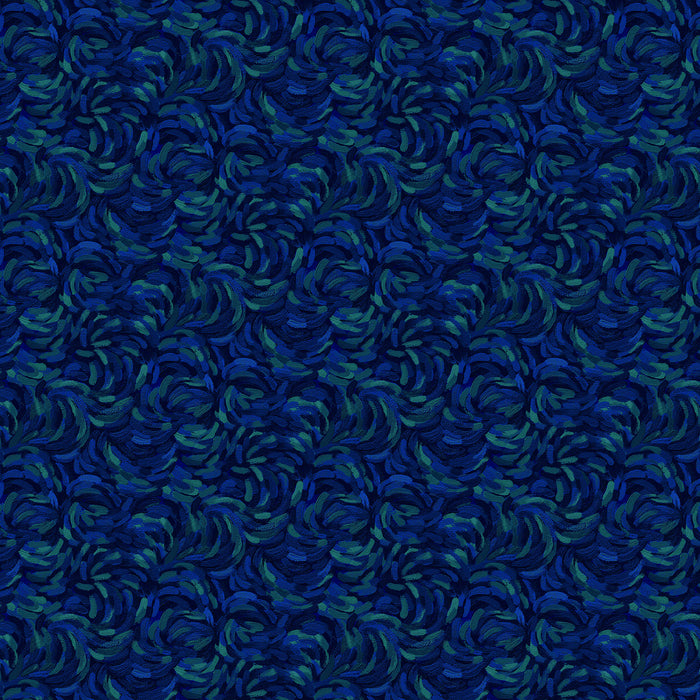 Starry Night | Brushstroke | Dk Blue Multi | 29264-46
