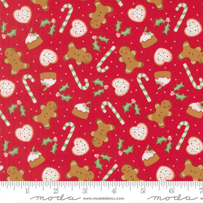 Merrily On High | Sweet Treats Novelty Gingerbread Candy Cane Holly | Christmas Red | 43212 13