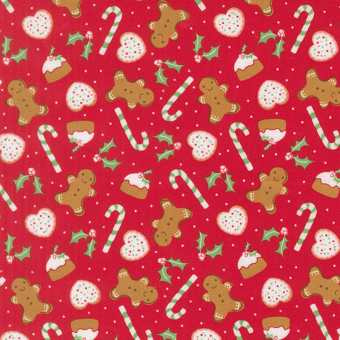 Merrily On High | Sweet Treats Novelty Gingerbread Candy Cane Holly | Christmas Red | 43212 13