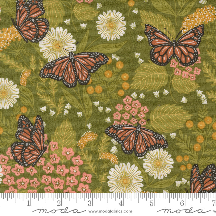 Bee Garden | Summer Butterfly Florals | Metallic Ivy | 48412-12