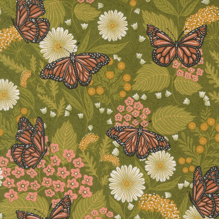 Bee Garden | Summer Butterfly Florals | Metallic Ivy | 48412-12