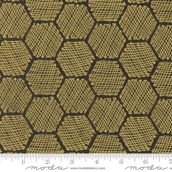 Bee Garden | Honeycomb Geometrics | Metallic Ivy | 48416 12