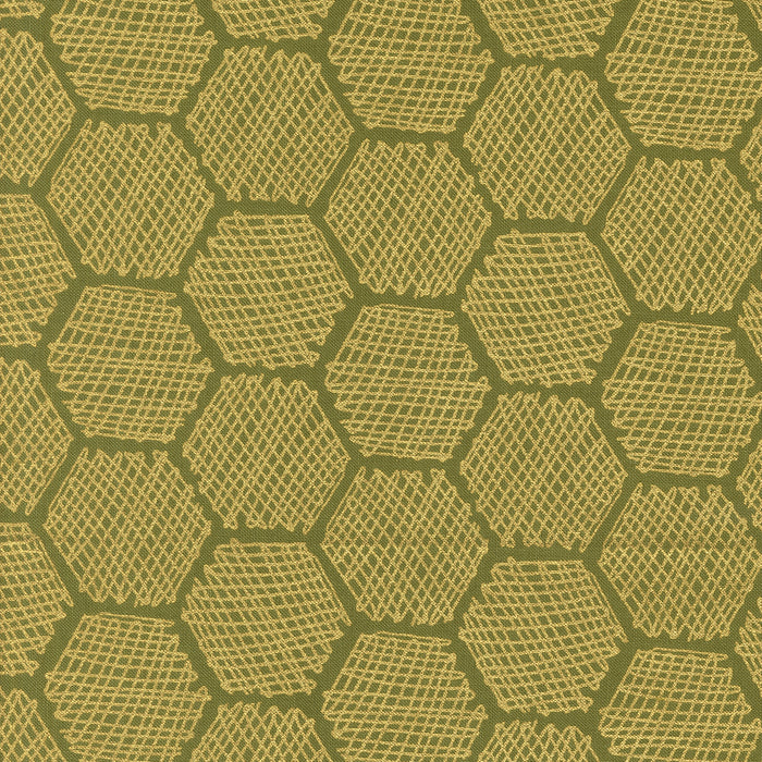 Bee Garden | Honeycomb Geometrics | Metallic Ivy | 48416 12