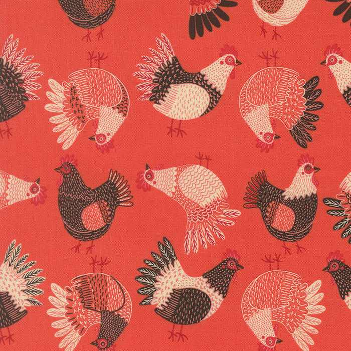 The Henhouse | 6 Half-Yard Pieces | Red