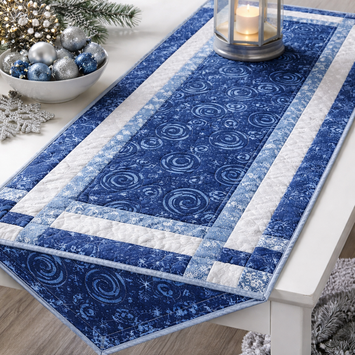 Frosted Wishes | Snowflakes and Swirls | Blue Marine