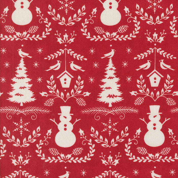 Winter Friends | Winter Damask | Berry Red | 56133 17