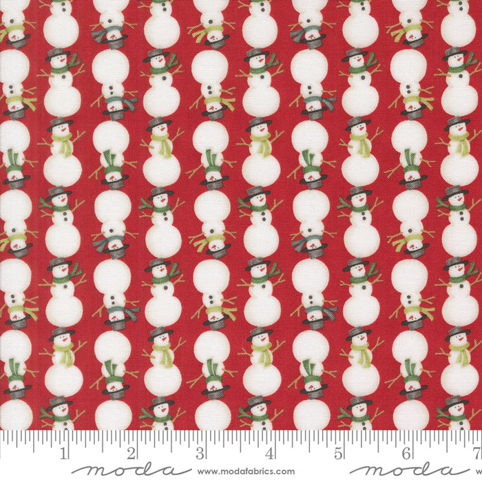 Winter Friends | Stacked Snowmen Novelty Stripe Snowman Winter | Berry Red | 56135 17