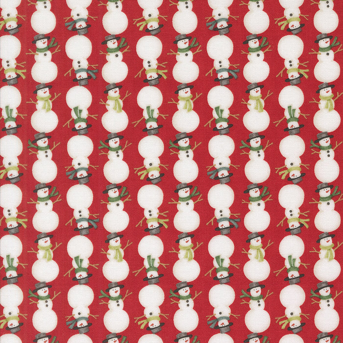 Winter Friends | Stacked Snowmen Novelty Stripe Snowman Winter | Berry Red | 56135 17