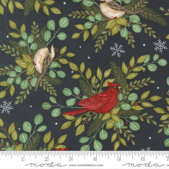 When Snow Falls | Winter Birds Allover Novelty | Night Sky | 56170 13