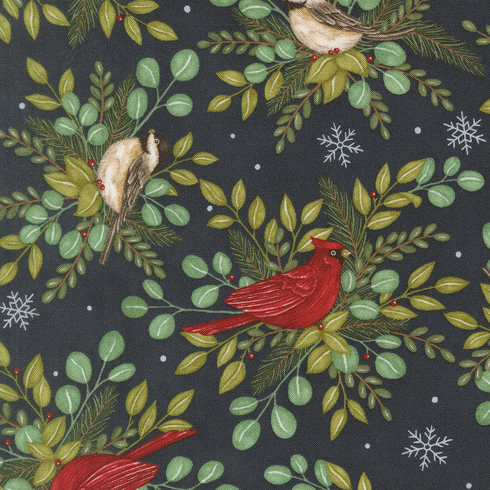 When Snow Falls | Winter Birds Allover Novelty | Night Sky | 56170 13
