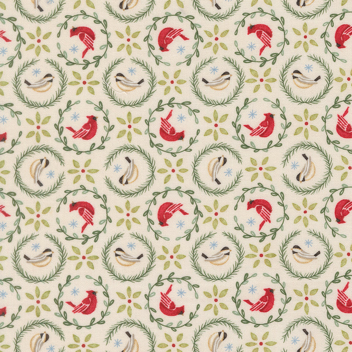When Snow Falls | Tiny Birds In Wreaths Novelty | Snowy White | 56173 11