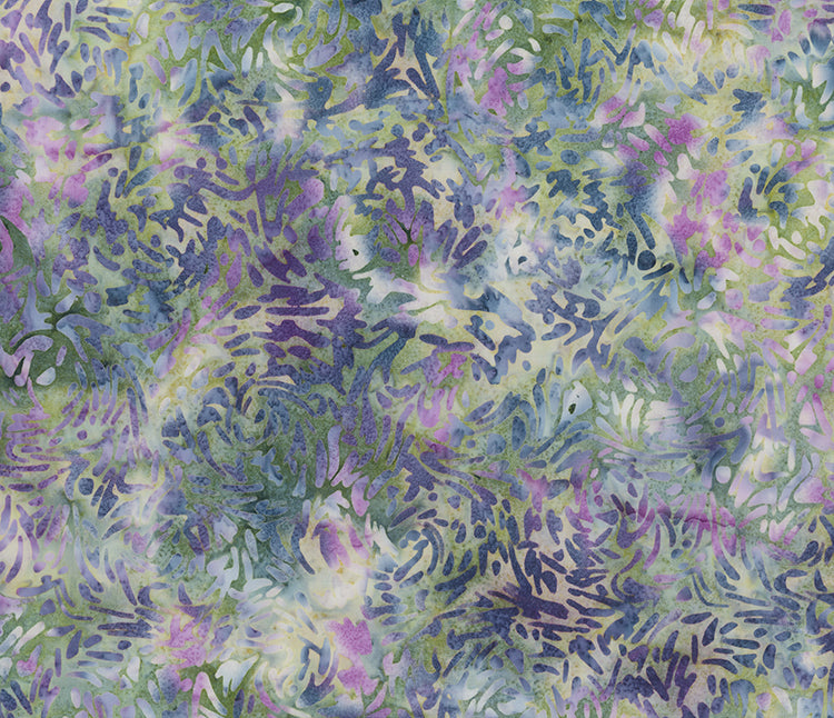 Green & Purple Batik Bundle | 6 Half Yard Pieces