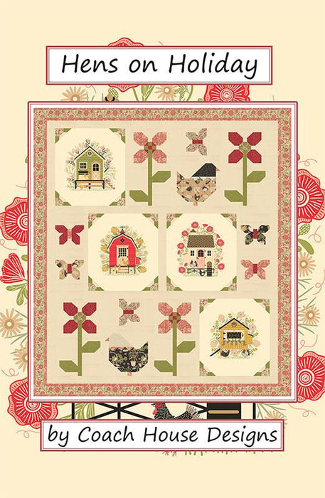 Hens on Holiday | Quilt Kit 61.5x73.5