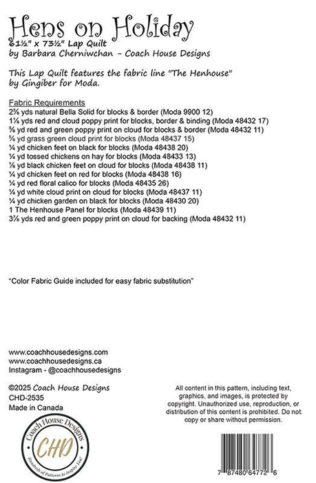 Hens on Holiday | Pattern | CHD-2535