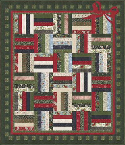 Christmas Ribbons Quilt Kit | 64x74