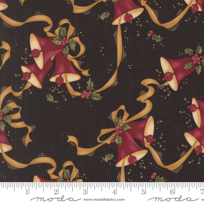 A Vintage Christmas | Christmas Bells Novelty Bells Ribbon Holly | Black | 9781 19