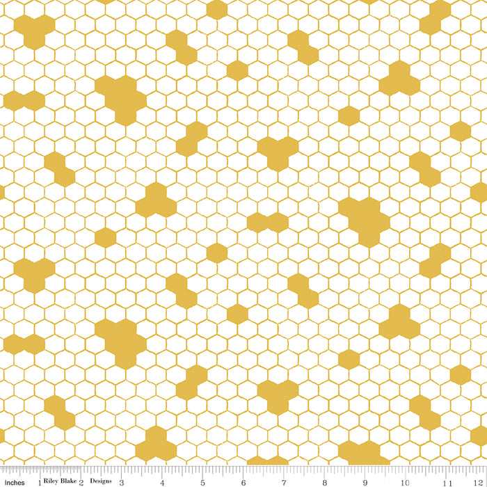 Honey Bees and Flowers Please | Honeycomb | White