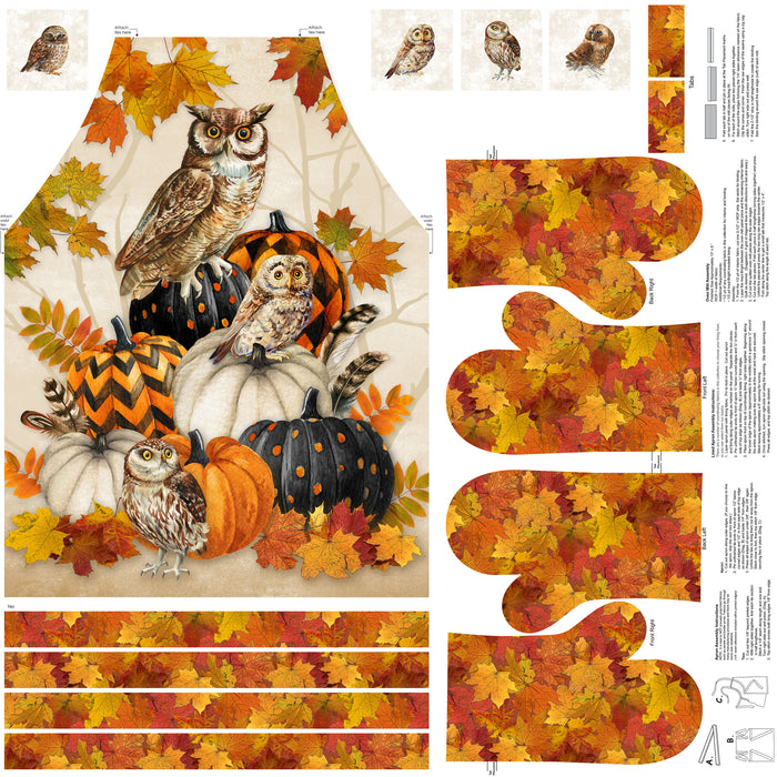 Night Owl | Apron Panel | Cotton Canvas