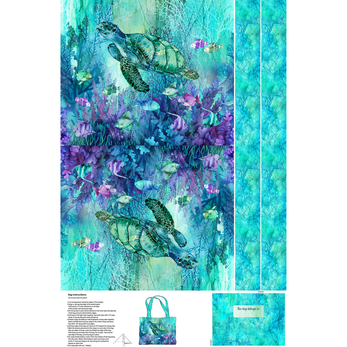 Coral Reef | Bag Panel | Turq Multi | C28885-66