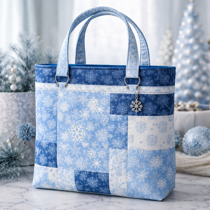 Frosted Wishes | Snowflakes | Blue Chambray