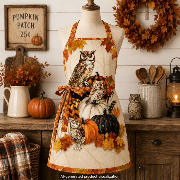 Night Owl | Apron Panel | Cotton Canvas