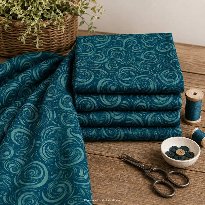 Fireglow | Metallic | Smoke Blenders Swirls | Watercress RS2135 15M