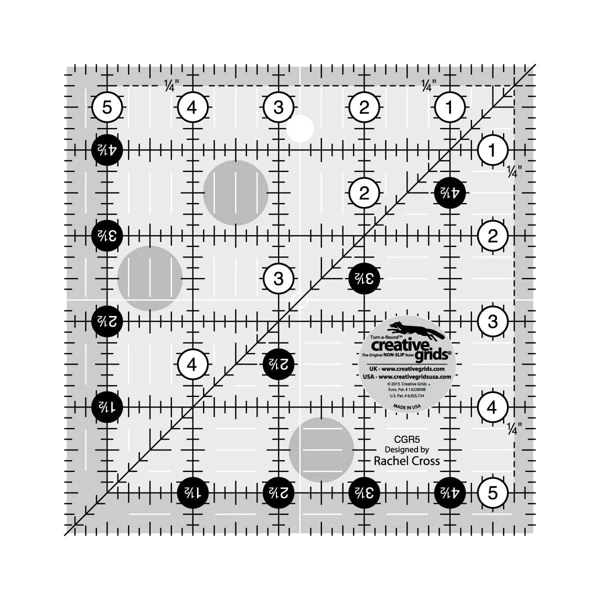 Creative Grids Quilt Ruler 5-1/2in Square — Fabric Roost, LLC