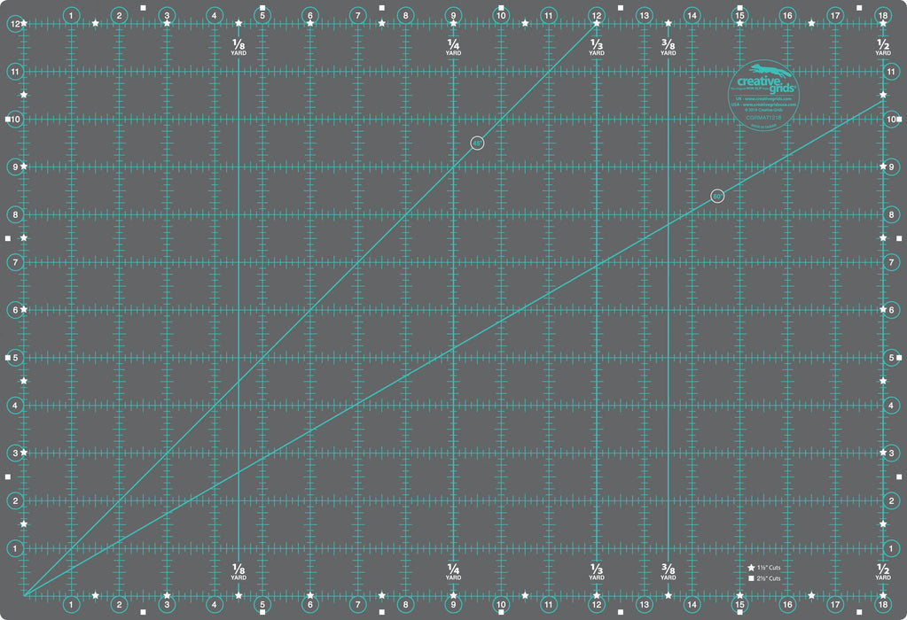 Creative Grids Self-Healing Double Sided Rotary Cutting Mat 12in x 18in