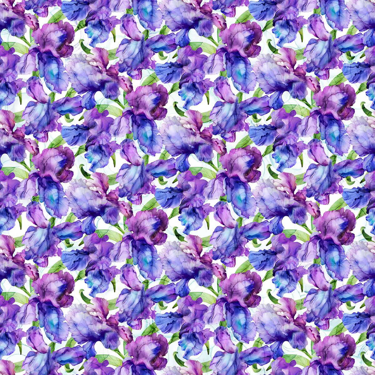 Infatuation DP28614-10 Iris Floral Cream Fabric by Northcott — Fabric ...