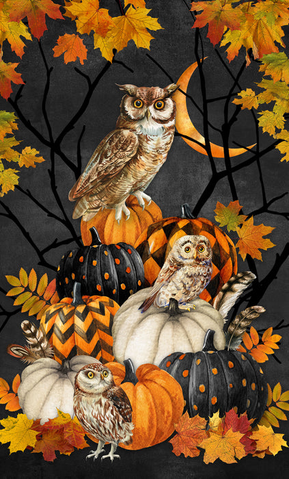 Night Owl | Panel | Charcoal Multi