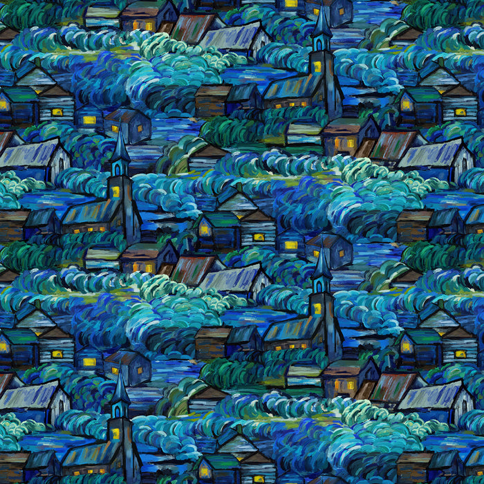 Starry Night | Scenic | Dk Blue Multi | 29262-46