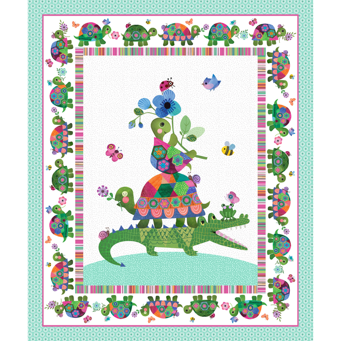 Topsy Turtles | Panel | White Multi | DP29315-10
