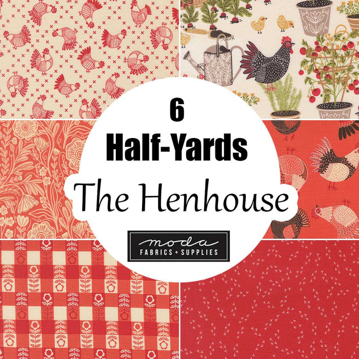 The Henhouse | 6 Half-Yard Pieces | Red