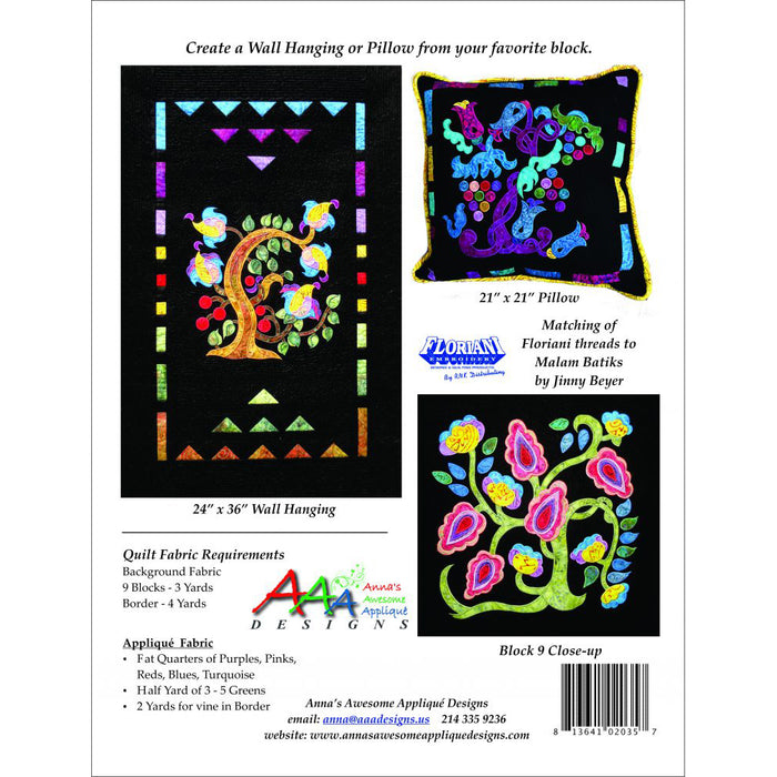 Jacobean Arbor Quilt | Pattern | 76x76