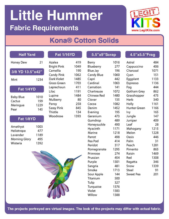 Little Hummer Quilt Kit