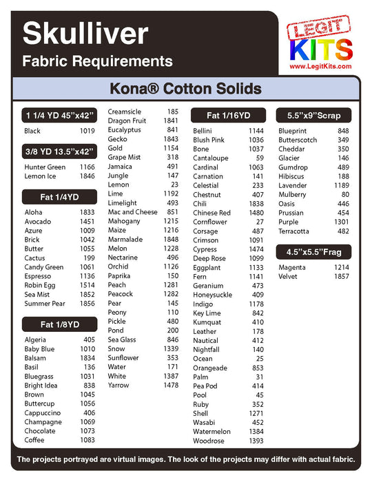 Skulliver Quilt Kit