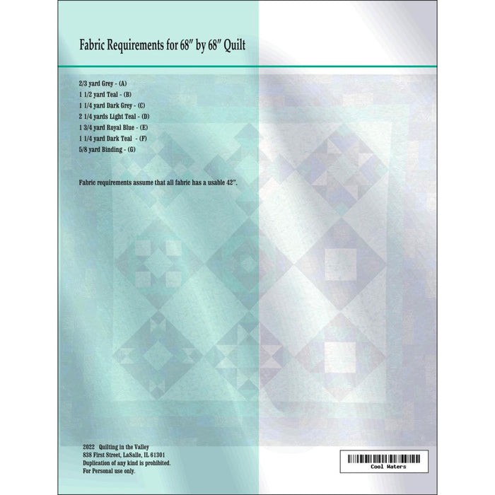 Cool Waters | Pattern | 68x68