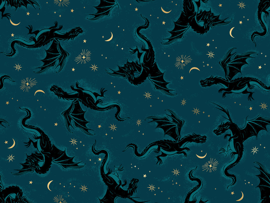 Fireglow | Metallic | Etched Dragons Novelty Fantasy | Galaxy | RS2131 14M